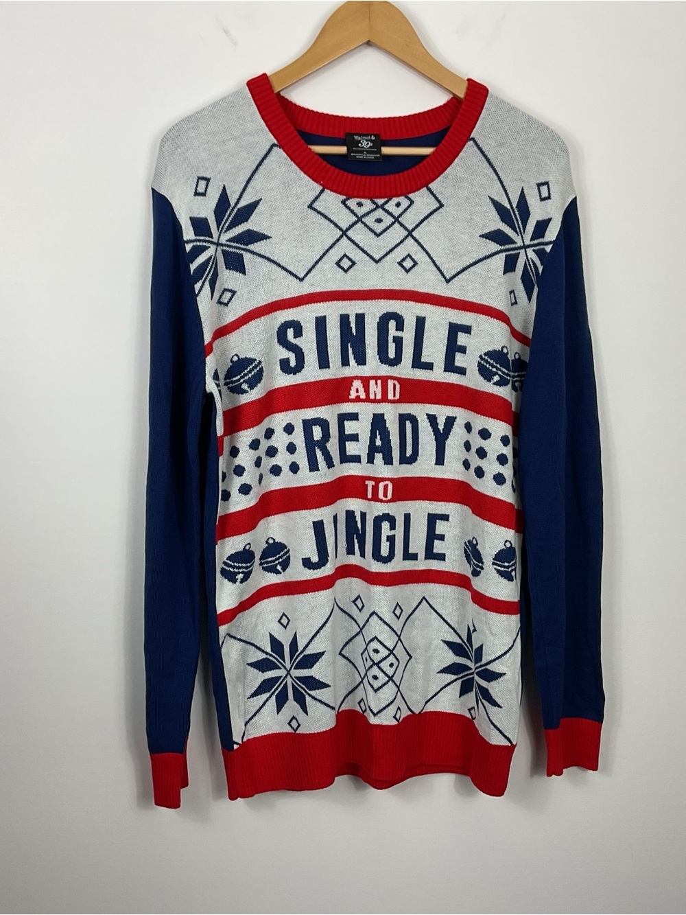 Walnut & 39th Street Single And Ready To Jingle Christmas Sweater Mens Size XL